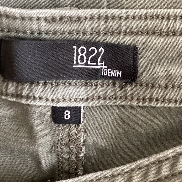 1822 Denim Women's Straight Wide Straight Leg Pants Size 8 Pockets Stretchy - Picture 10 of 10